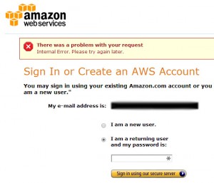 Amazon Sign-In Error