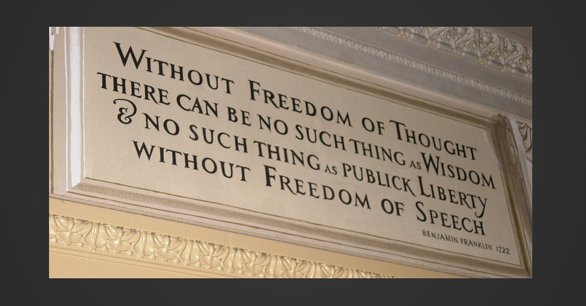 Freedom of Thought Ben Franklin - by k_donovan11 - Congressional Quote. Licensed under CC BY 2.0