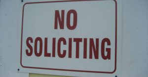 No Soliciting Sign - Photo: Marcus Quigmire via Flickr