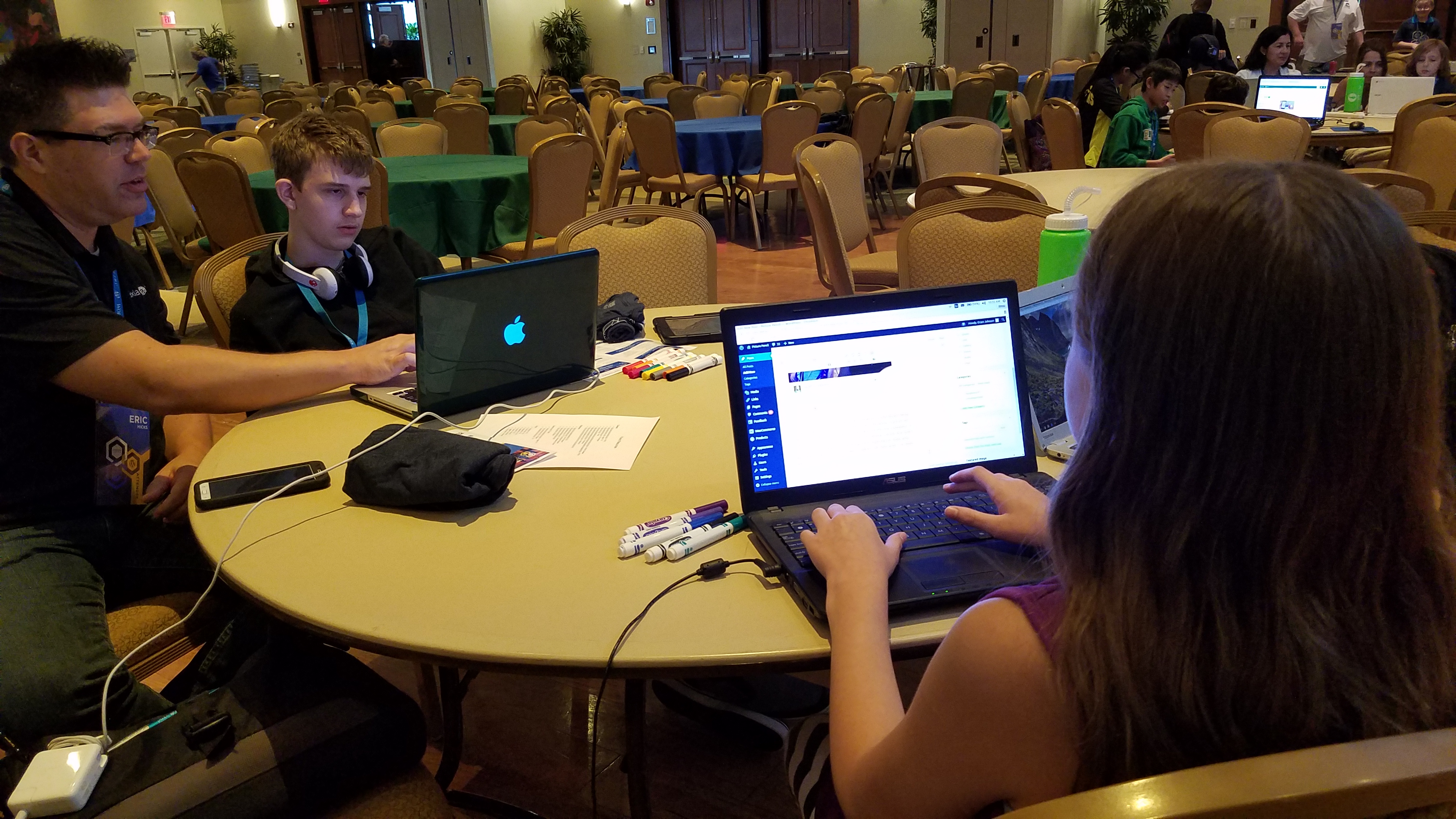 Grace working on her blog at KidsCamp #WCTPA 2016